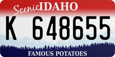 ID license plate K648655
