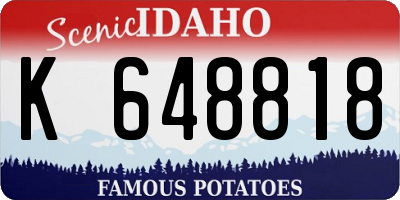 ID license plate K648818