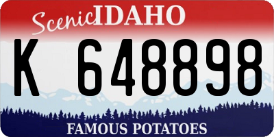 ID license plate K648898