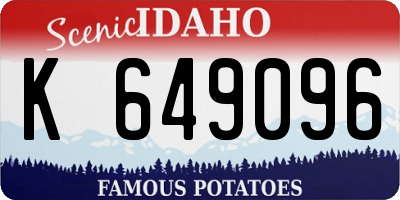 ID license plate K649096
