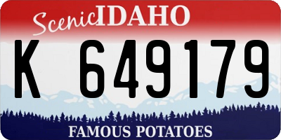 ID license plate K649179