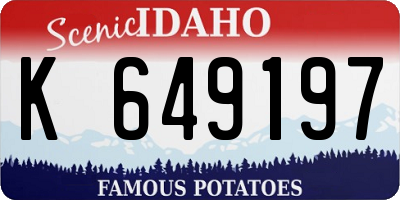 ID license plate K649197