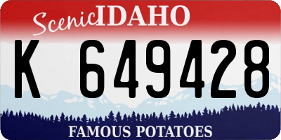 ID license plate K649428