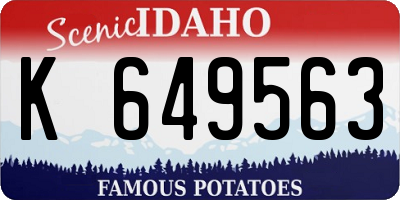 ID license plate K649563