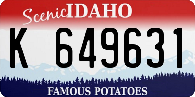 ID license plate K649631