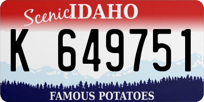 ID license plate K649751
