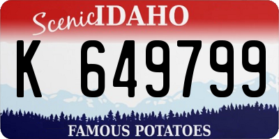 ID license plate K649799