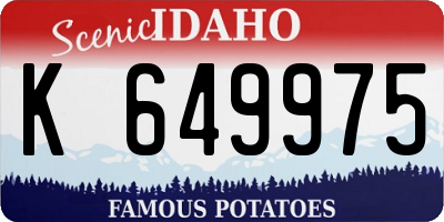 ID license plate K649975