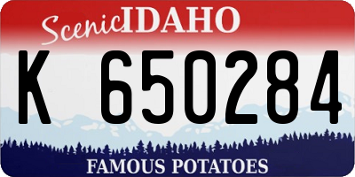 ID license plate K650284