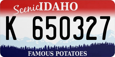 ID license plate K650327