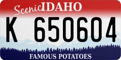 ID license plate K650604
