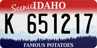 ID license plate K651217