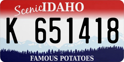 ID license plate K651418