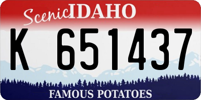ID license plate K651437