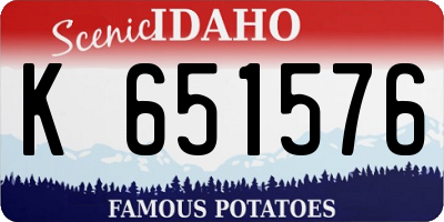 ID license plate K651576