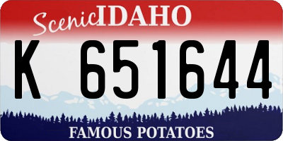 ID license plate K651644