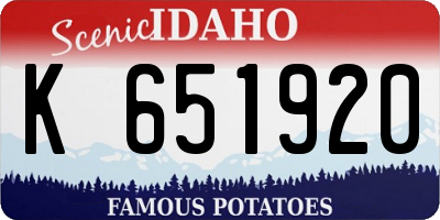ID license plate K651920