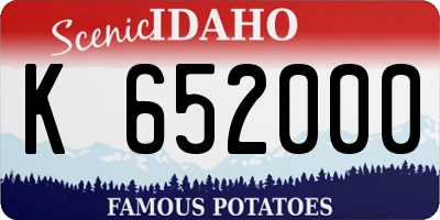 ID license plate K652000