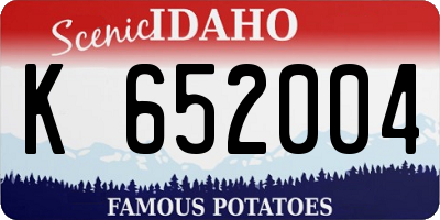 ID license plate K652004