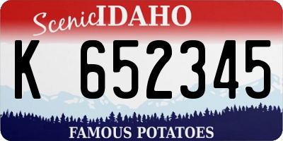 ID license plate K652345