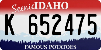ID license plate K652475