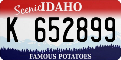 ID license plate K652899