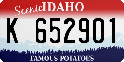 ID license plate K652901