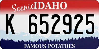 ID license plate K652925