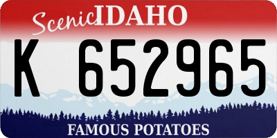 ID license plate K652965