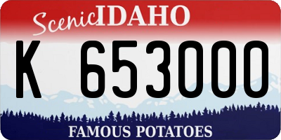 ID license plate K653000