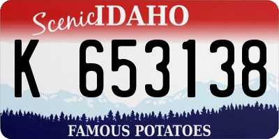 ID license plate K653138