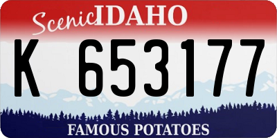ID license plate K653177