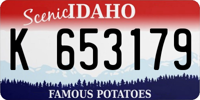 ID license plate K653179