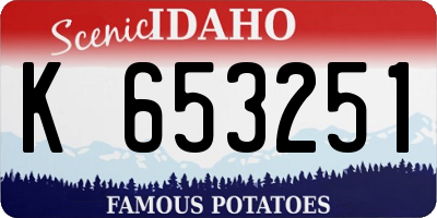 ID license plate K653251