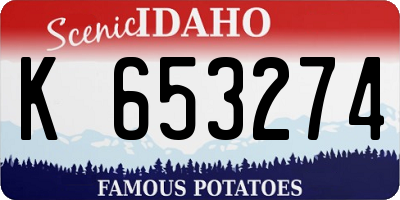 ID license plate K653274
