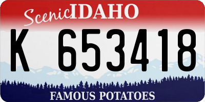 ID license plate K653418