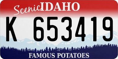 ID license plate K653419