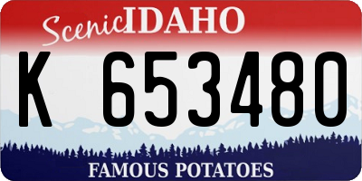 ID license plate K653480