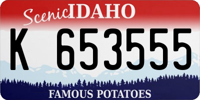 ID license plate K653555