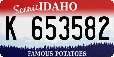 ID license plate K653582