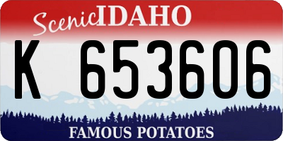 ID license plate K653606