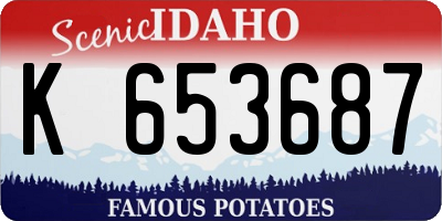 ID license plate K653687
