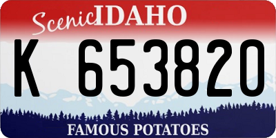 ID license plate K653820