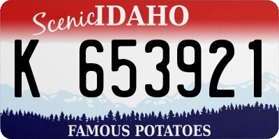 ID license plate K653921
