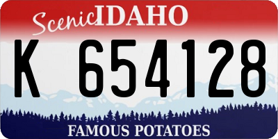 ID license plate K654128