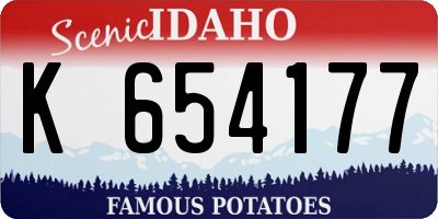 ID license plate K654177