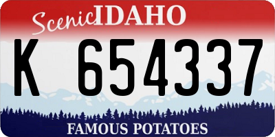 ID license plate K654337