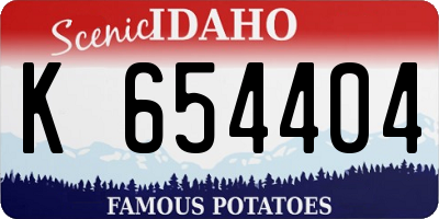 ID license plate K654404