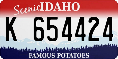 ID license plate K654424