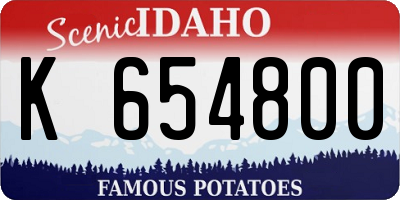 ID license plate K654800